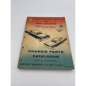 1956 1957 Lincoln Continental Mark II Chassis Body Parts Catalog Manual